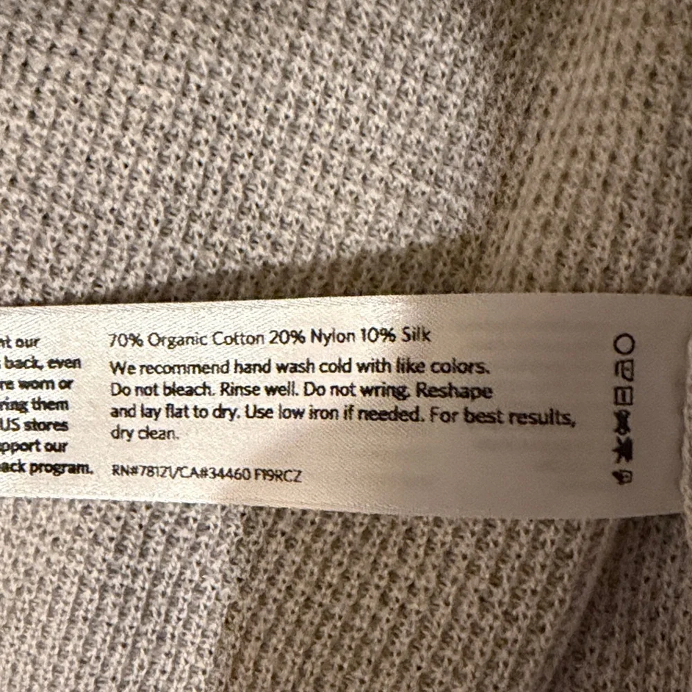 Eileen Fisher Light Gray Open Front Cardigan Size L like new - Picture 7 of 7